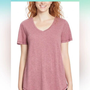 NWT Jessica Simpson Women's Carly Flutter Short Sleeve Tee Shirt Pink